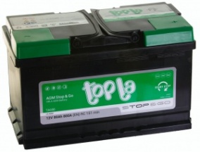 TOPLA  AGM Stop&Go 80 R  (315x175x190) EN800  ������� ��������