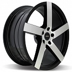 VISSOL V-080L 8.5x19/5x100 ET45 D57.1 BLACK-WITH-MACHINED-FACE