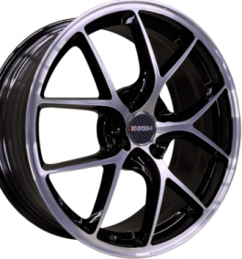 INCH  FA8538  7/17  4/100  ET41 D60,1  Gloss Black Machined Face (ZJH) Flow Forming